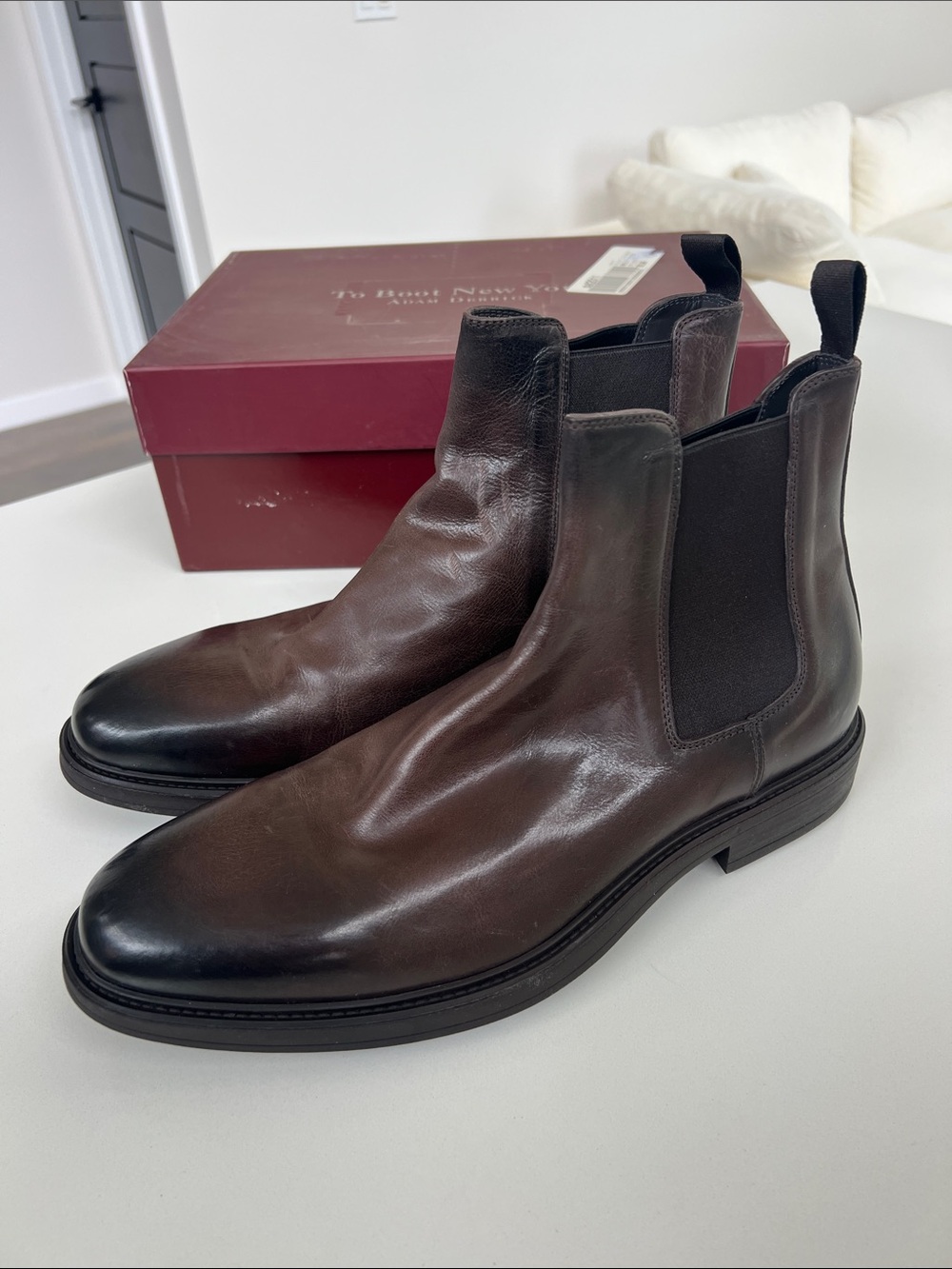 To Boot New York by Adam Derrick moro brown leather ankle boots 11.5